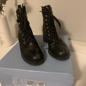 Prada black combat boots